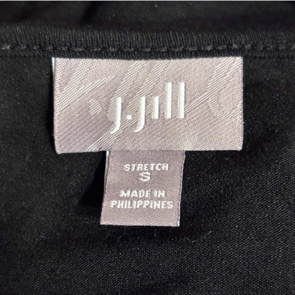 J. JILL STRETCH Black Scoop Neck 3/4 Sleeve Tunic Top - Picture 9 of 9